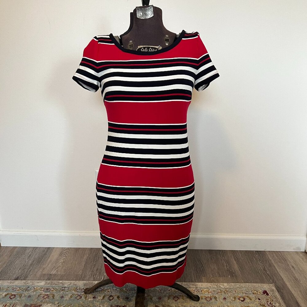 Multi-Stripe Banana Republic Ponte Dress Size 4